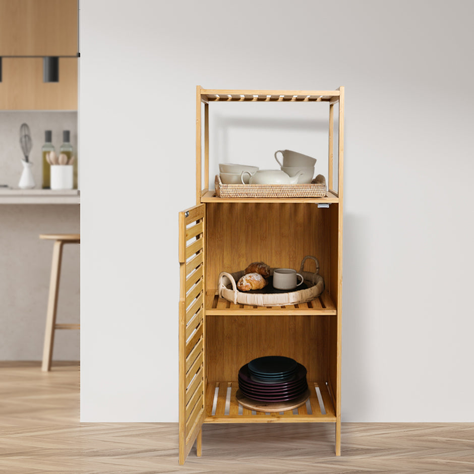 Levede  Bathroom Bamboo Storage Cabinet Natural-2006732840821198854