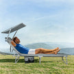Levede Foldable Lounge Chairs with Canopy Grey-2018816823004368903