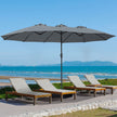 Centra 4M Double-sided Patio Umbrella Outdoor Umbrella Base Stand Grey-2018816836216426503