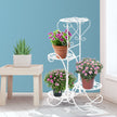 Levede Plant Stand Outdoor Indoor Metal White-2006732928452792327