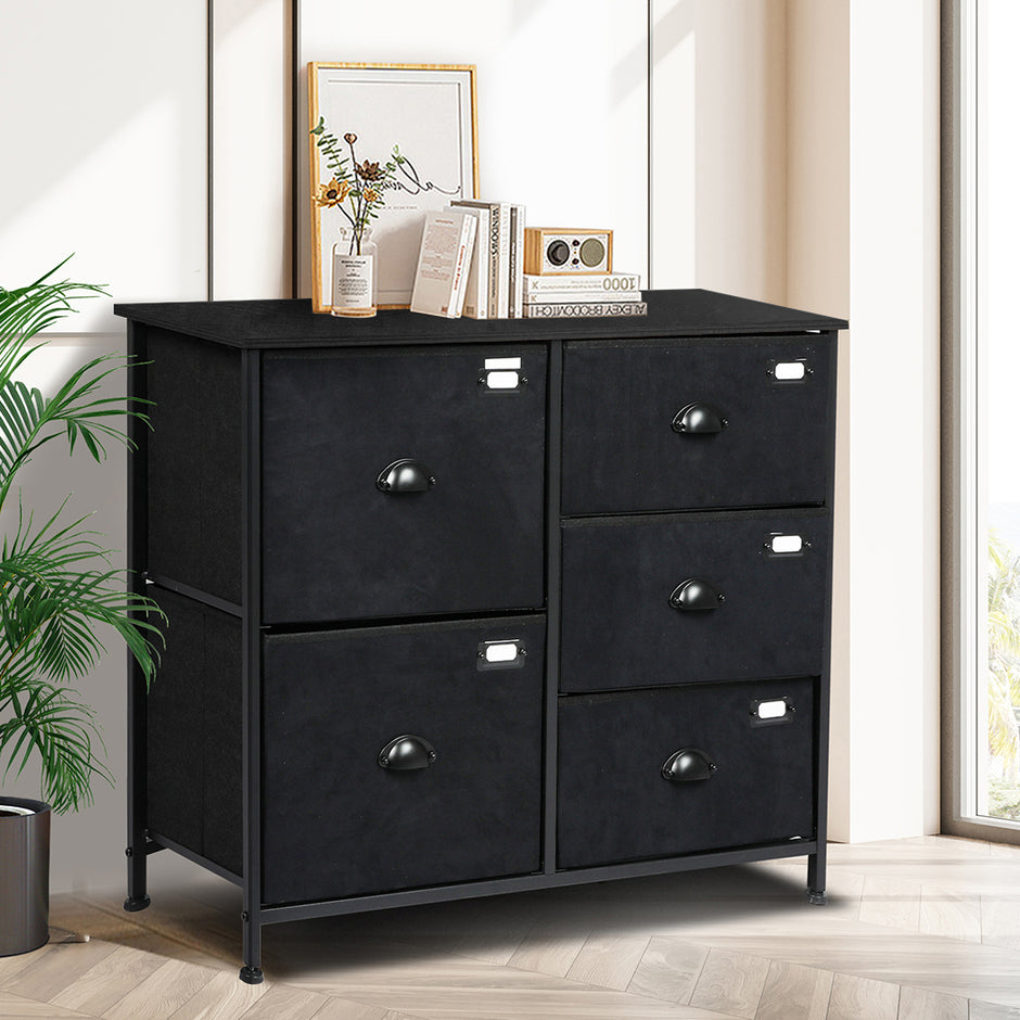 Levede Chest of 5 Drawers Storage Cabinet-2006733276332560390