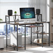 Levede Office Gaming Computer Desk Brown-2006732839713902599