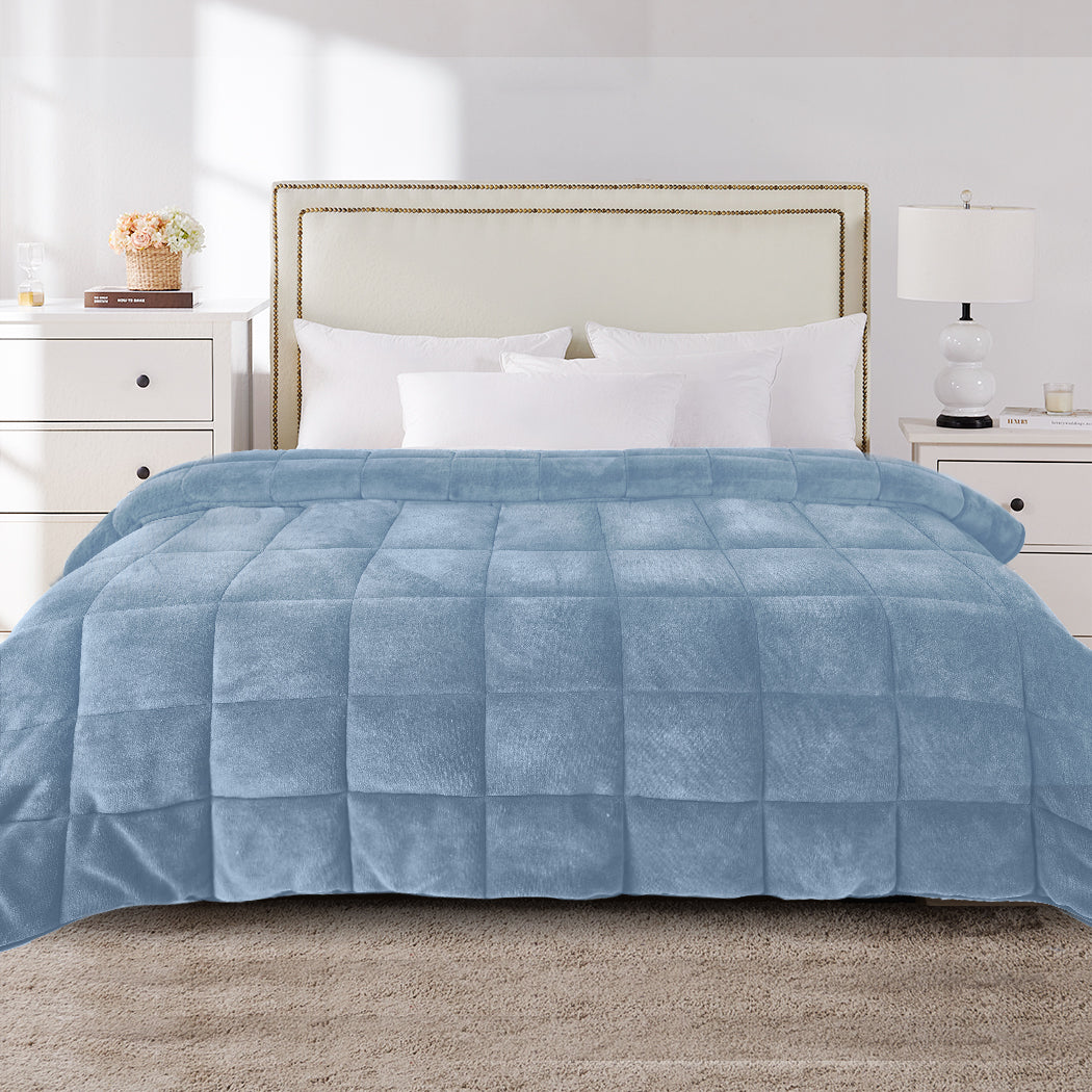 DreamZ Quilt Doona Comforter Blanket Blue King-2006733013991428103