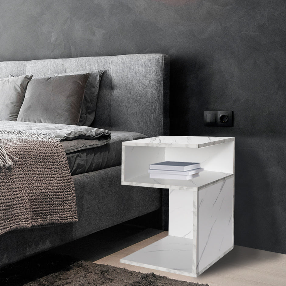 Levede 1xBedside Tables Drawers Side White-2006733102113755143