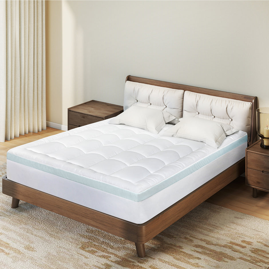 Dreamz Gel Memory Foam Mattress Topper 8cm Queen Size-2006733414463574023