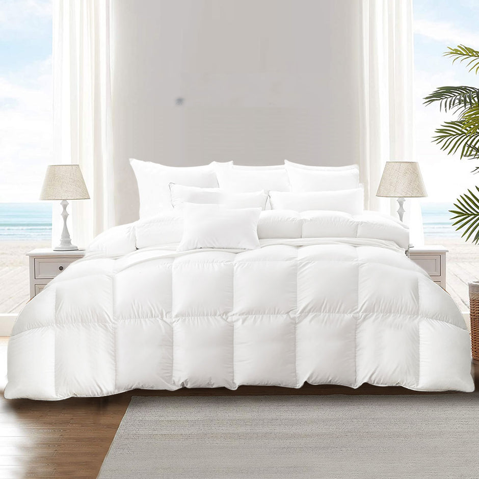 DreamZ Duck Down Feather Quilt 200GSM Super King-2006733297719316487