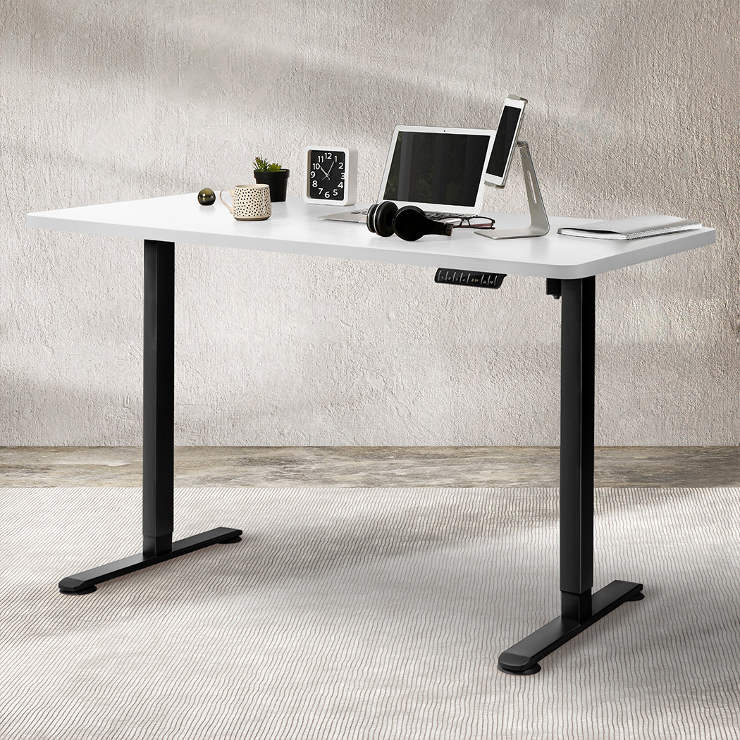 Levede Motorised Standing Desk Adjustable 140cm White 1000x 1MM-2018816933687857159