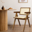 Levede 6x Walnut Wicker Armchair Dining Chair-2018816934186979334