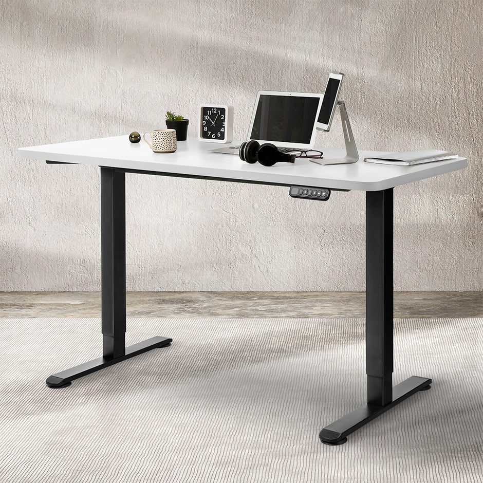 Levede Motorised Standing Desk Adjustable 120cm White 800x 1.5MM-2006733290819686407