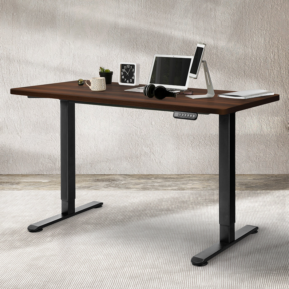 Levede Motorised Standing Desk Adjustable 120cm Walnut 800x 1.5MM-2006733290647719943