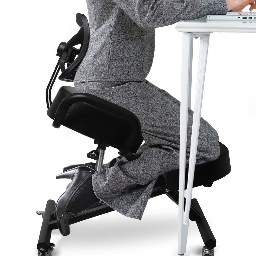 Levede Kneeling Chair Office Ergonomic Black-2006733286877040646
