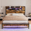 Levede Queen Bed Frame Storage Headboard Industrial-2006732901579886599
