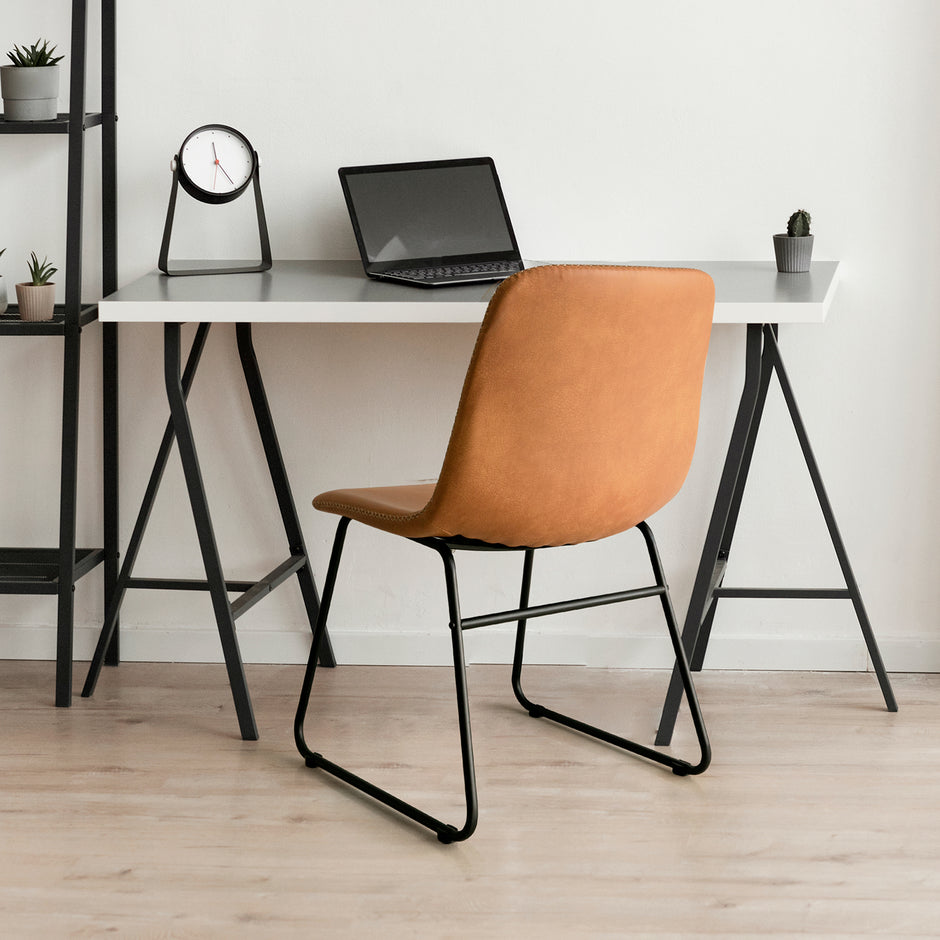 Levede 2x Dining Chairs Kitchen Table Brown-2018816887588261895