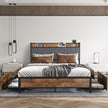 Levede Queen Bed Frame Soft Storage Drawers Headboard USB Charge-2006733226512617479