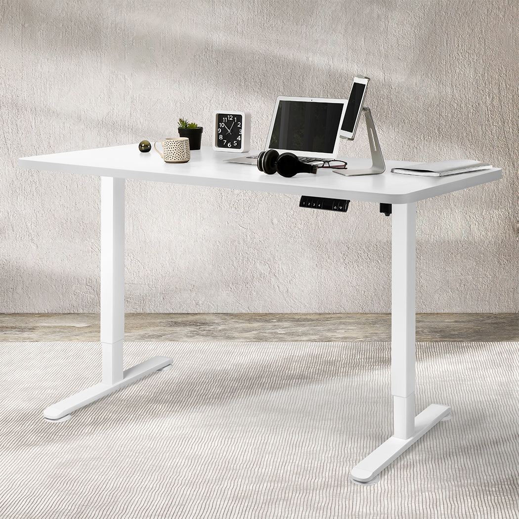 Levede Motorised Standing Desk Adjustable 140cm White 1000x 1MM-2018816934711267335