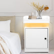 Levede Bedside Table USB Charger Outlet RGB White-2006732842117238790