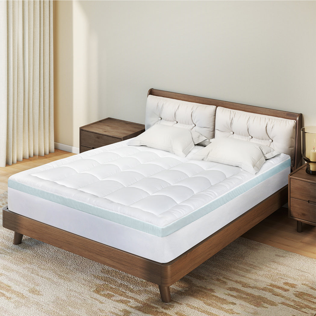 Dreamz Gel Memory Foam Mattress Topper 8cm Double Size-2006733414299996167