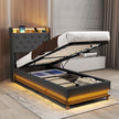 Levede Single Bed Frame Gas Lift Storage LED Light USB-2006733381777362951