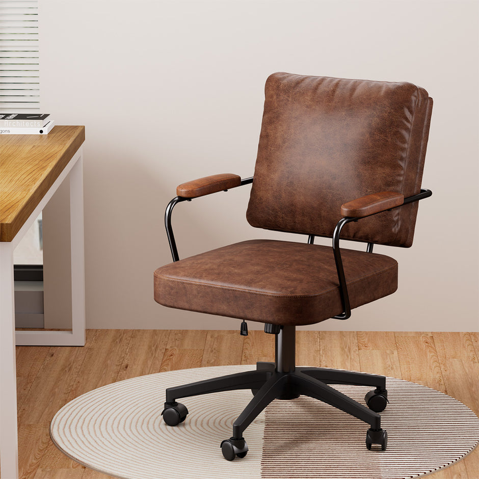 Levede Office Arm Chair Leather Executive Chairs-2006732703457742855