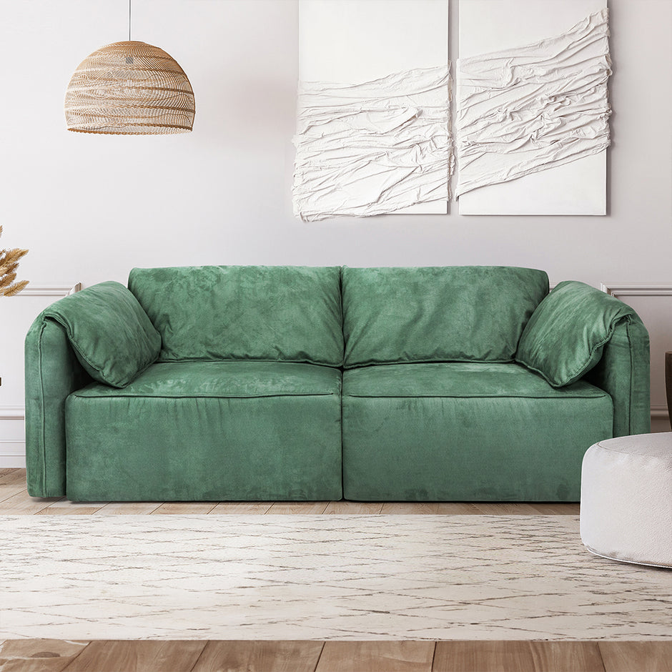 Levede Sofa Floor Couch 3-Seater Leathaire-2006732843924983815