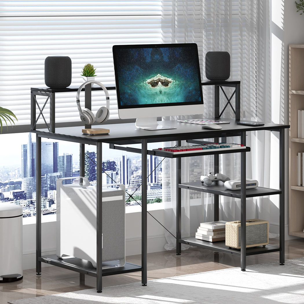 Levede Office Gaming Computer Desk Black-2006732839537741831