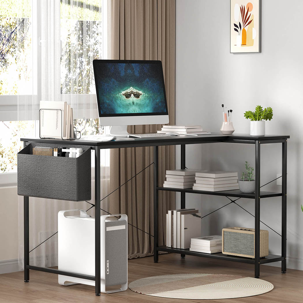 Levede L Shaped Computer Desk Home Desk Black-2006732839009259527