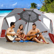 Mountview Beach Umbrella Outdoor Umbrellas Red 2.33M-2018816736698175495