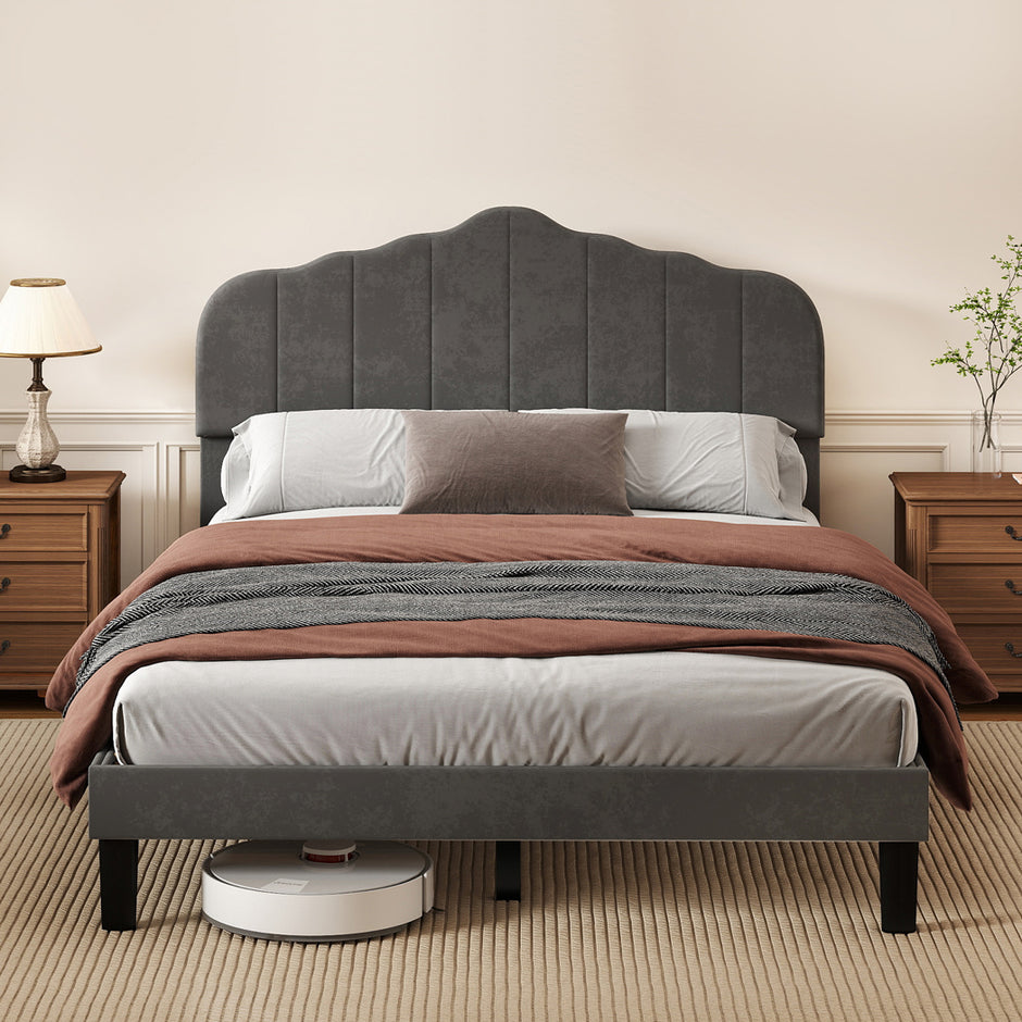 Levede Bed Frame Upholstered Platform Mattress Base Double-2011971106843529223