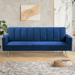 Levede Sofa Bed Convertible Velvet Lounge Recliner Couch Sleeper 3 Seater Blue-2006732804825681927