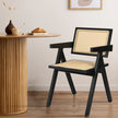 Levede 4x Black Wicker Armchair Dining Chair-2018816912166883334