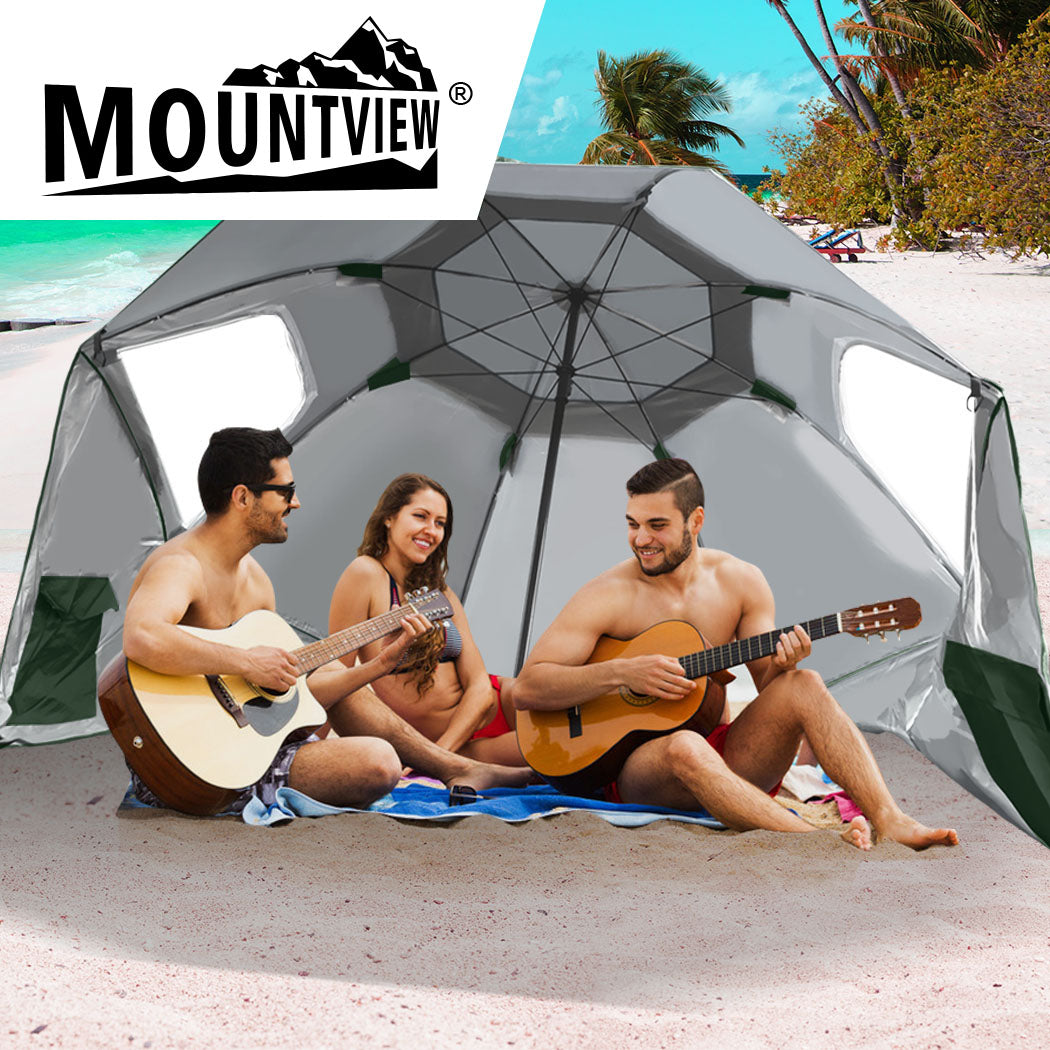 Mountview Beach Umbrella Outdoor Umbrellas Green 2.13M-2018816743358730247
