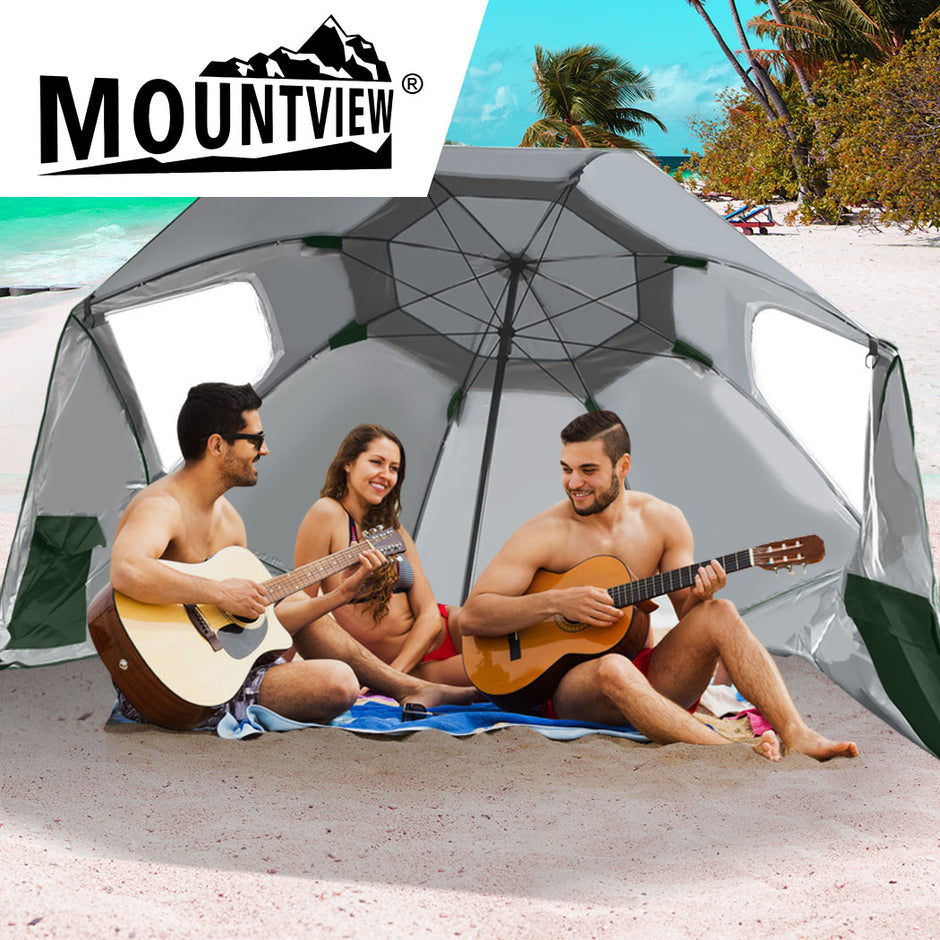 Mountview Beach Umbrella Outdoor Umbrellas Green 2.13M-2018816743358730247