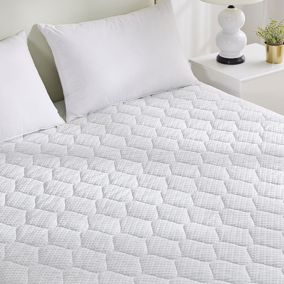 Dreamz Mattress Protector Topper Bamboo Double-2018816693085802503