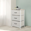 Levede Chest of 3 Drawers Bedside Table Beige-2006733263275692038