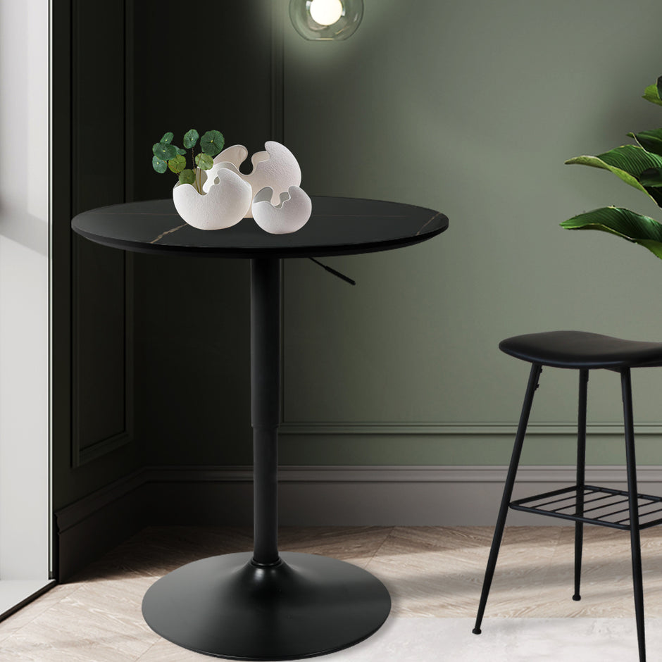 Levede Bar Table Swivel Gas Lift Counter Black-2018816854079967239