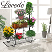 Levede Plant Stand Outdoor Indoor Metal Black-2018816719711244295