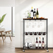 Levede Wooden Bar Cart Drinks Trolley 3 Tire-2018816826137513991