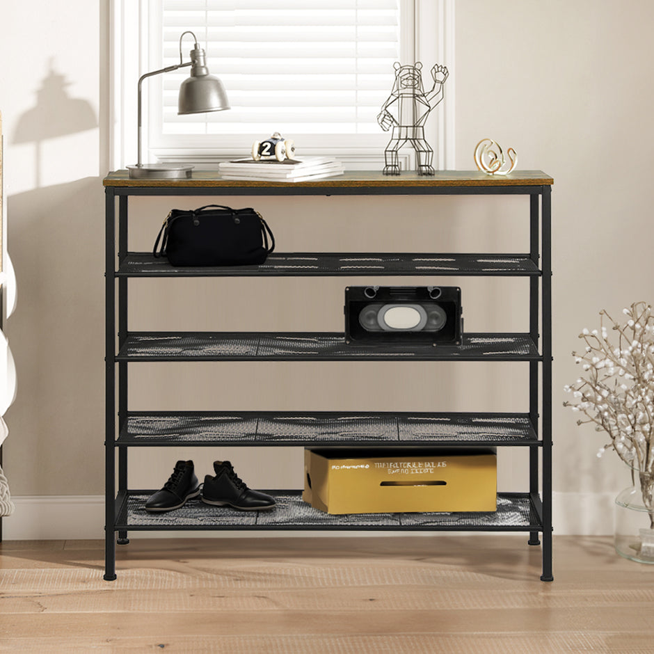 Levede 5-Tier Shoe Rack Storage Cabinet 100cm Wide-2018816890541051910