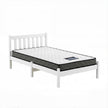 Giselle Single Mattress and Artiss Bed Frame Set White Solid Pine with 16cm Mattress