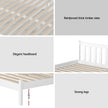 Giselle Single Mattress and Artiss Bed Frame Set White Solid Pine with 16cm Mattress