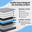 Giselle Bedding 34cm King Mattress Hybrid, Pocket Spring Bed Mattress