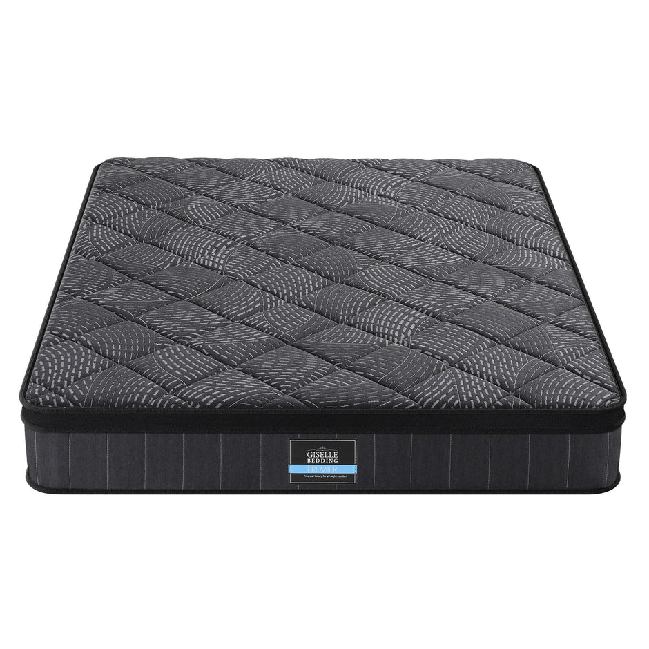 Giselle Bedding Double Mattress 25cm Pocket Spring Latex Euro Top Medium Firm Bed