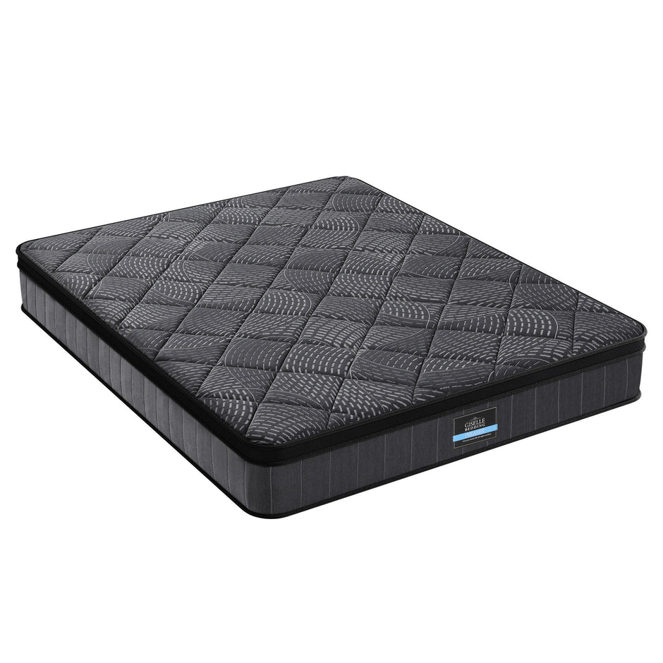 Giselle Bedding King Mattress 25cm Pocket Spring Latex Euro Top Medium Firm Bed