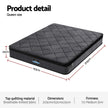 Giselle Bedding Queen Mattress 25cm Pocket Spring Latex Euro Top Medium Firm Bed