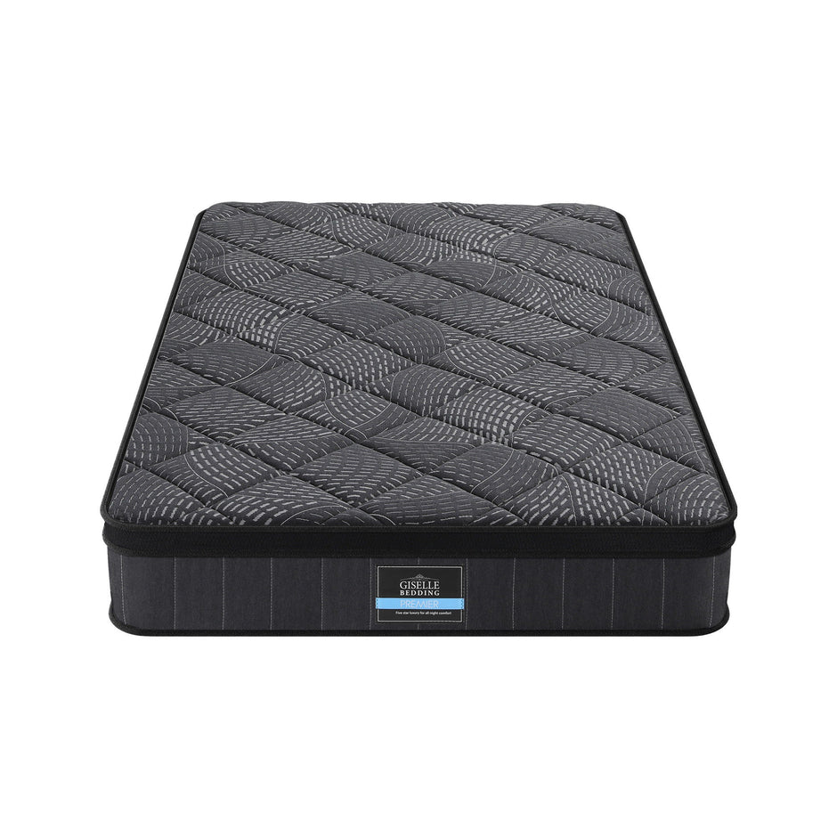 Giselle Bedding Single Mattress 25cm Pocket Spring Latex Euro Top Medium Firm Bed