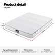 Giselle King Mattress 20cm with Reinforced Edge Support Egg-Crate Foam