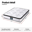 Giselle Bedding Double Mattress 30cm Pocket Spring Euro Top Medium Firm Foam