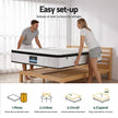 Giselle Bedding Double Mattress 30cm Pocket Spring Euro Top Medium Firm Foam