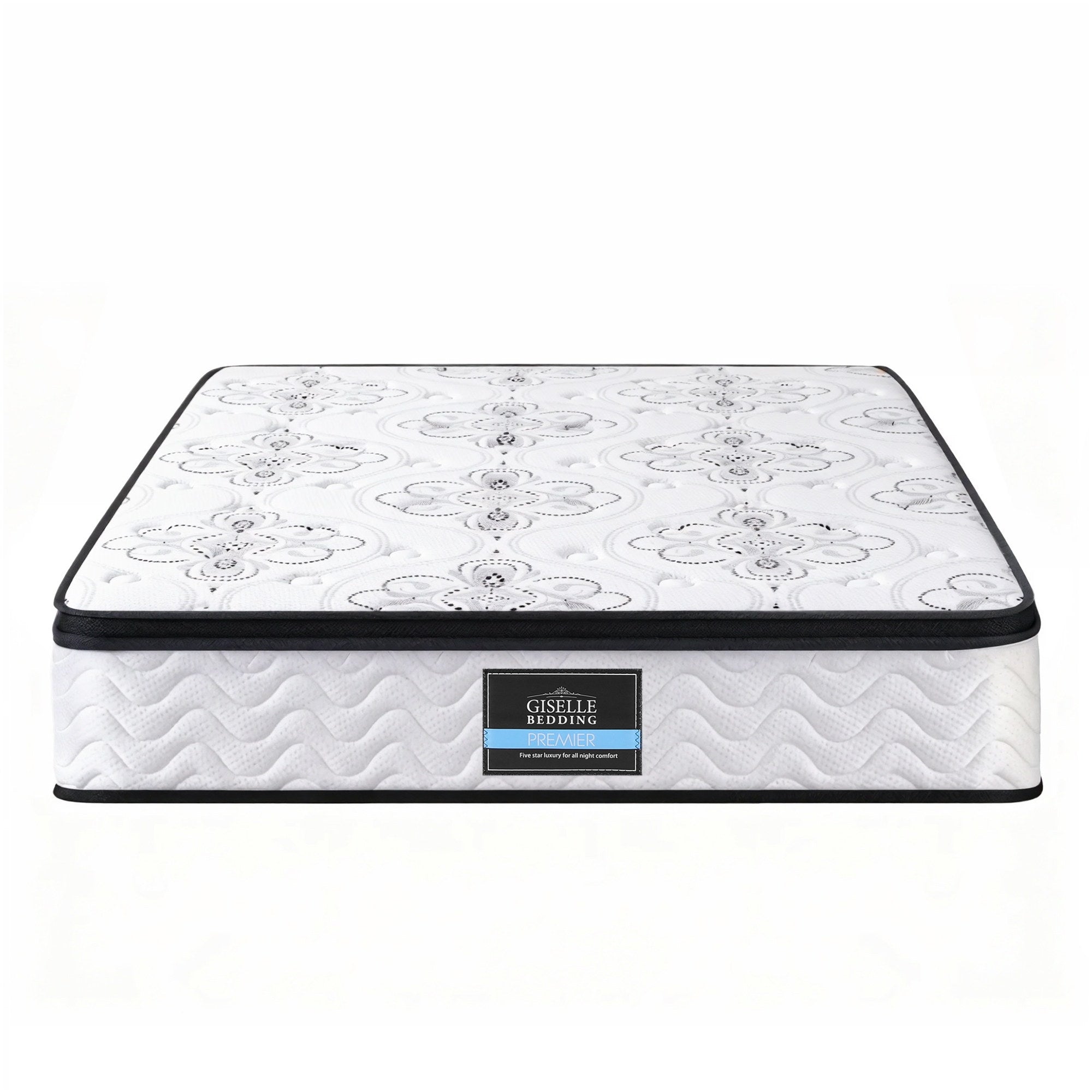 Giselle Bedding Queen Mattress 30cm Pocket Spring Euro Top Medium Firm Foam