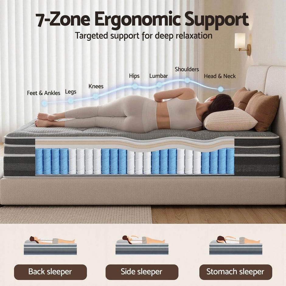 Giselle Mattress 35cm Hybrid Pocket Spring Euro Top King
